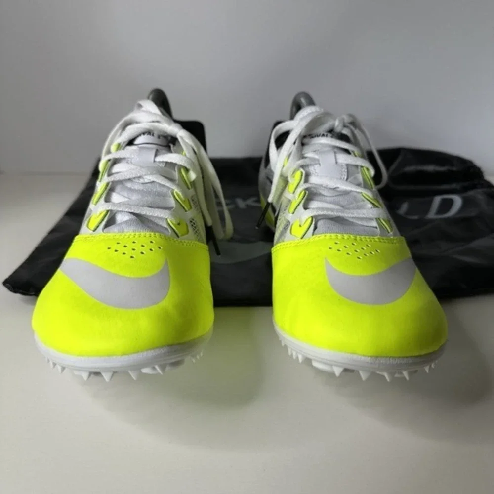 Men's NIKE RIVAL S Track & Field Shoes Size 11.5. Neon Yellow Green‎ New W/ Bag.